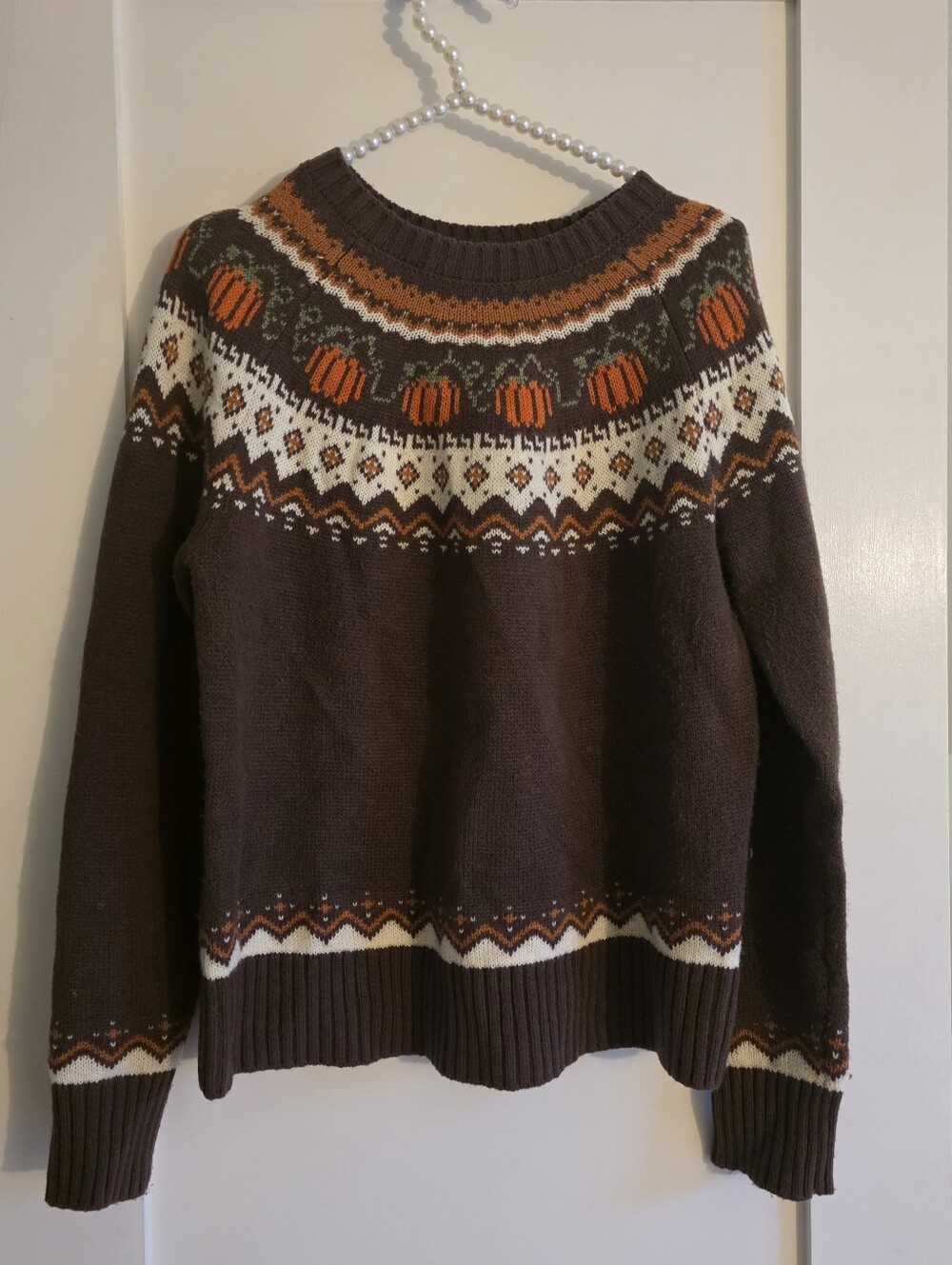Kiel James Patrick Cozy Brown Pumpkin Fair Isle Sweater - Women - Picture 7 of 9